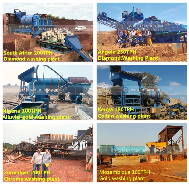 Mobile Small Scale Alluvial Gold Copper Diamond Coal Rock Ore Washing Plant for Mine Wash Processing