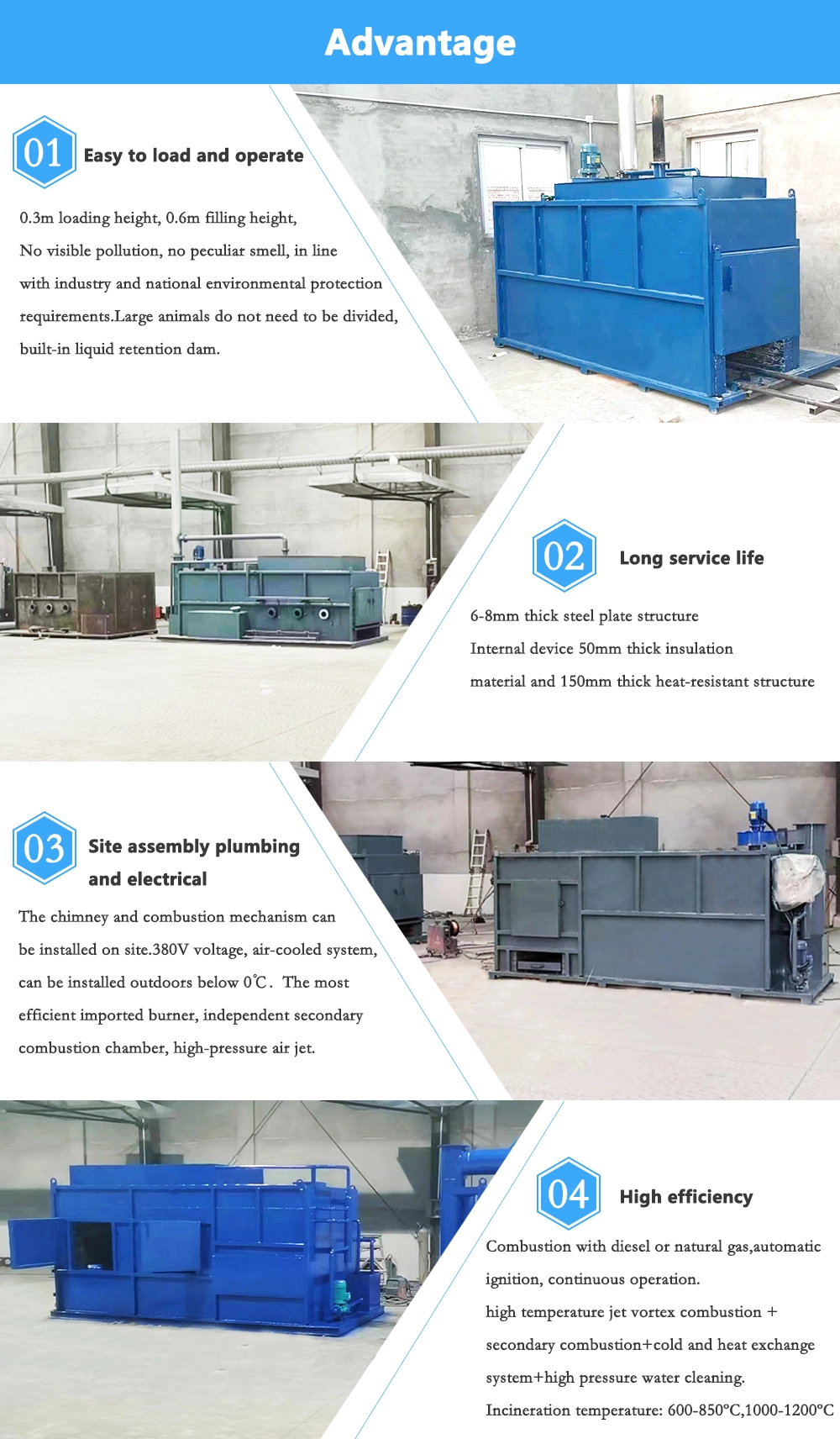 Pet Cremation Machine Wfs Series Dead Animal Waste Incinerator