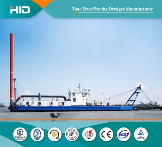 16 pulgadas de buena calidad con motor Commins Arena Lodo Cortador hidráulico confiable Draga de succión Draga diesel en el río o lago Máquina de dragado de minería de oro